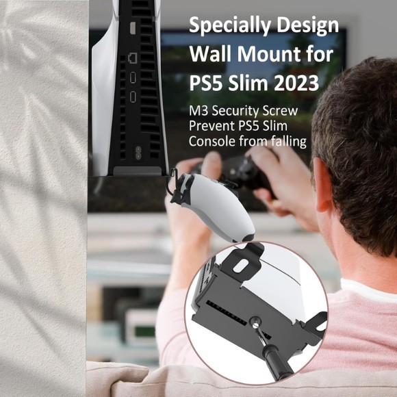 Wall Mount for PS5 Slim Disc and Digital Edition