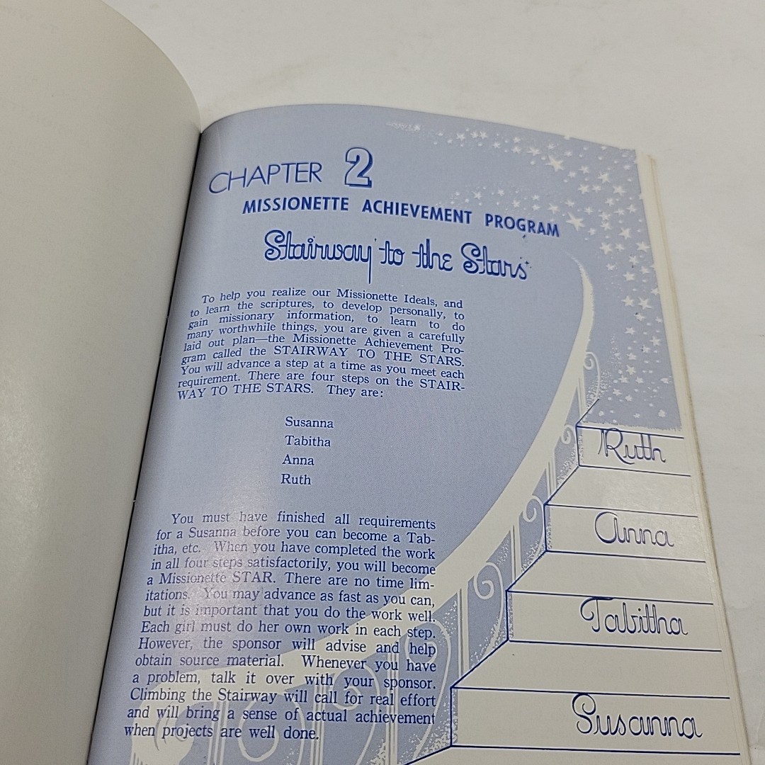 Vintage 1960s Missionette Assemblies of God Girl's Handbook w/ Sealed Stamps