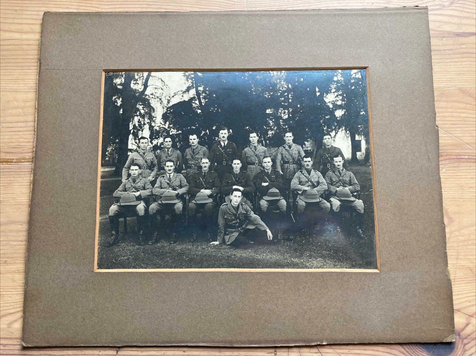 WWI Large Cabinet Card Photo British Indian Army ? Officer Group 30x25cm