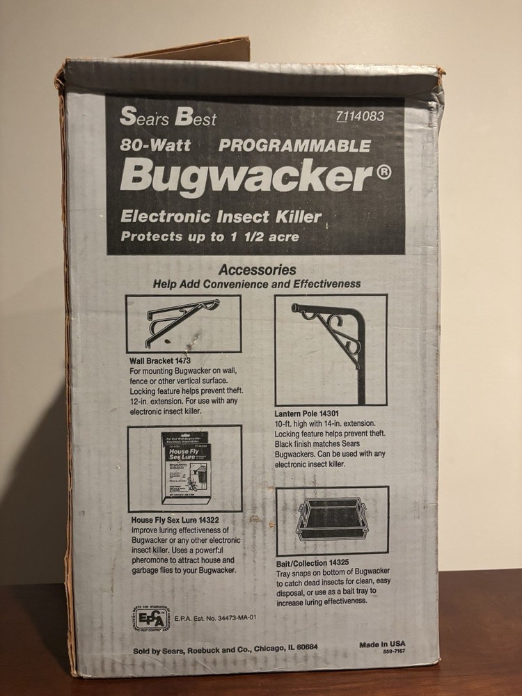 Sears Best Programmable Bugwacker Insect Killer Model 7114083 80 Watts ~ Working
