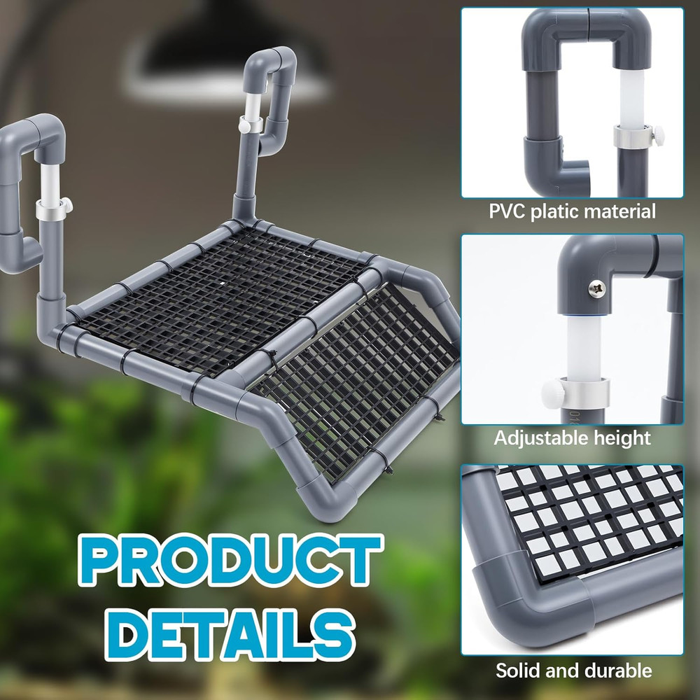 Chunful Adjustable Extra Large Turtle Basking Platform, Wider Hanging Dock