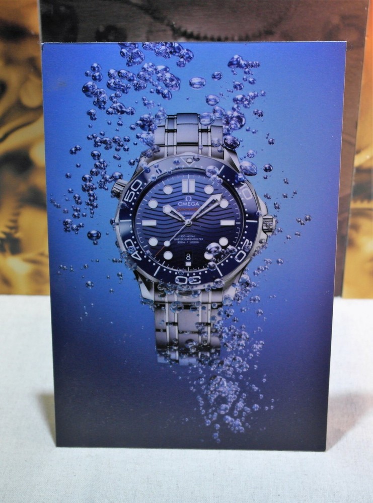 Omega Plastic Photo Display Double Sided Expositor Seamaster Models