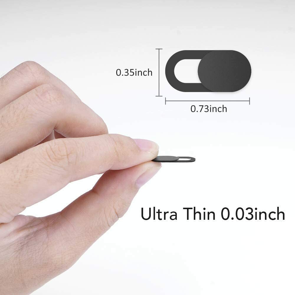 6 Pack Webcam Cover Web Camera Privacy Blocker Computer 0.03in Ultra-Thin Black