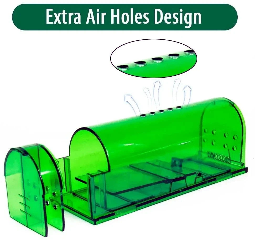 2-Pack Humane Mouse Traps Live Catch & Release No Kill Rat Mice Trap Reusable