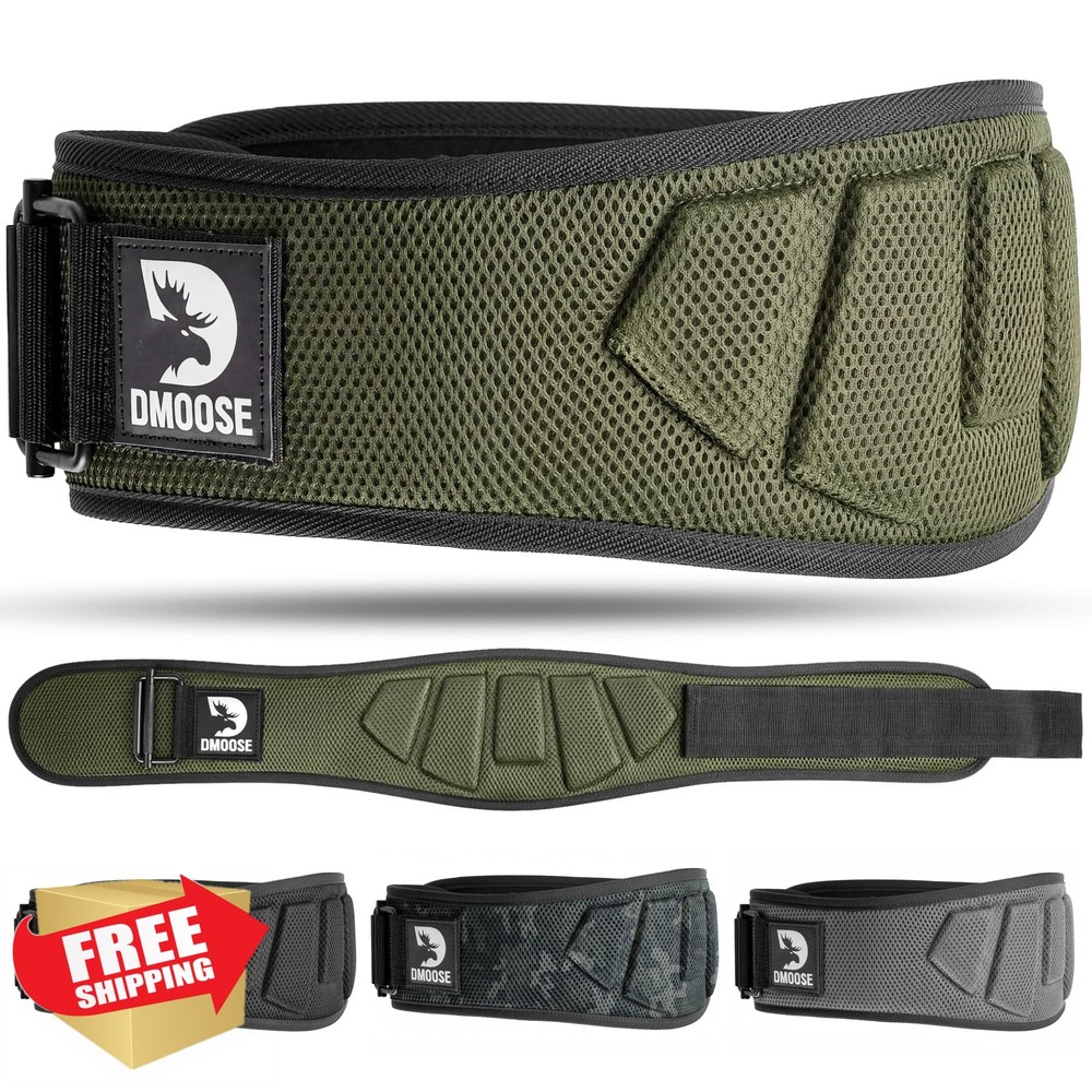 DMoose Weight Lifting Belt 6" Adjustable Auto Lock Gym Workout