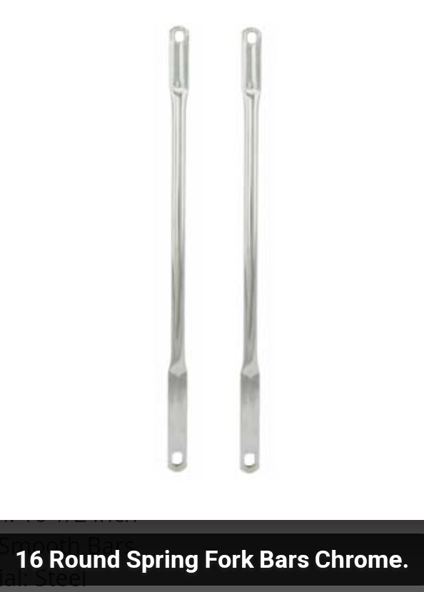 NEW CHROME SPRINGER FORK BARS FOR 16" BICYCLES REGULAR CHROME STYLE