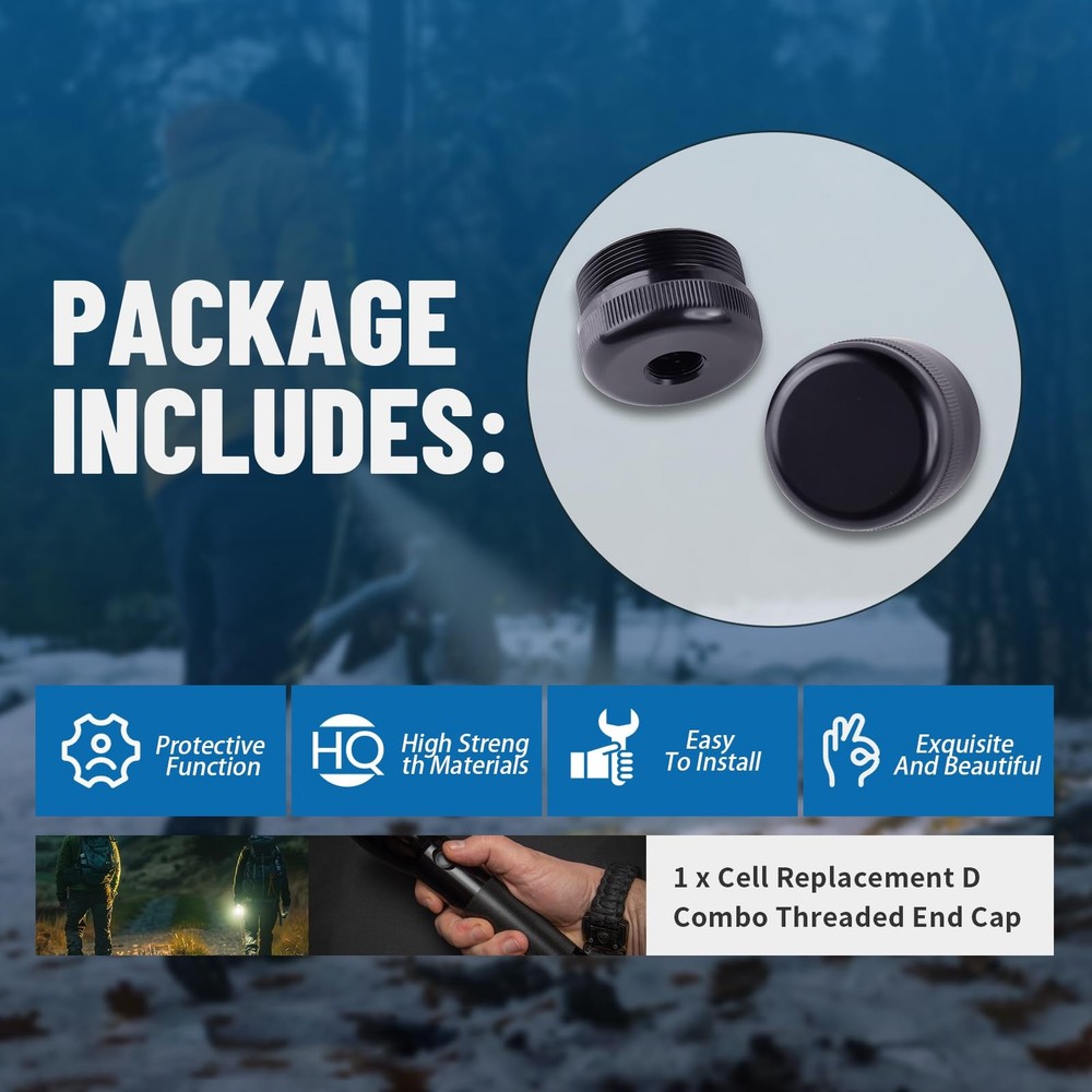 1/2-28 Threaded Aluminum End Caps Black Threading For Secure Attachment