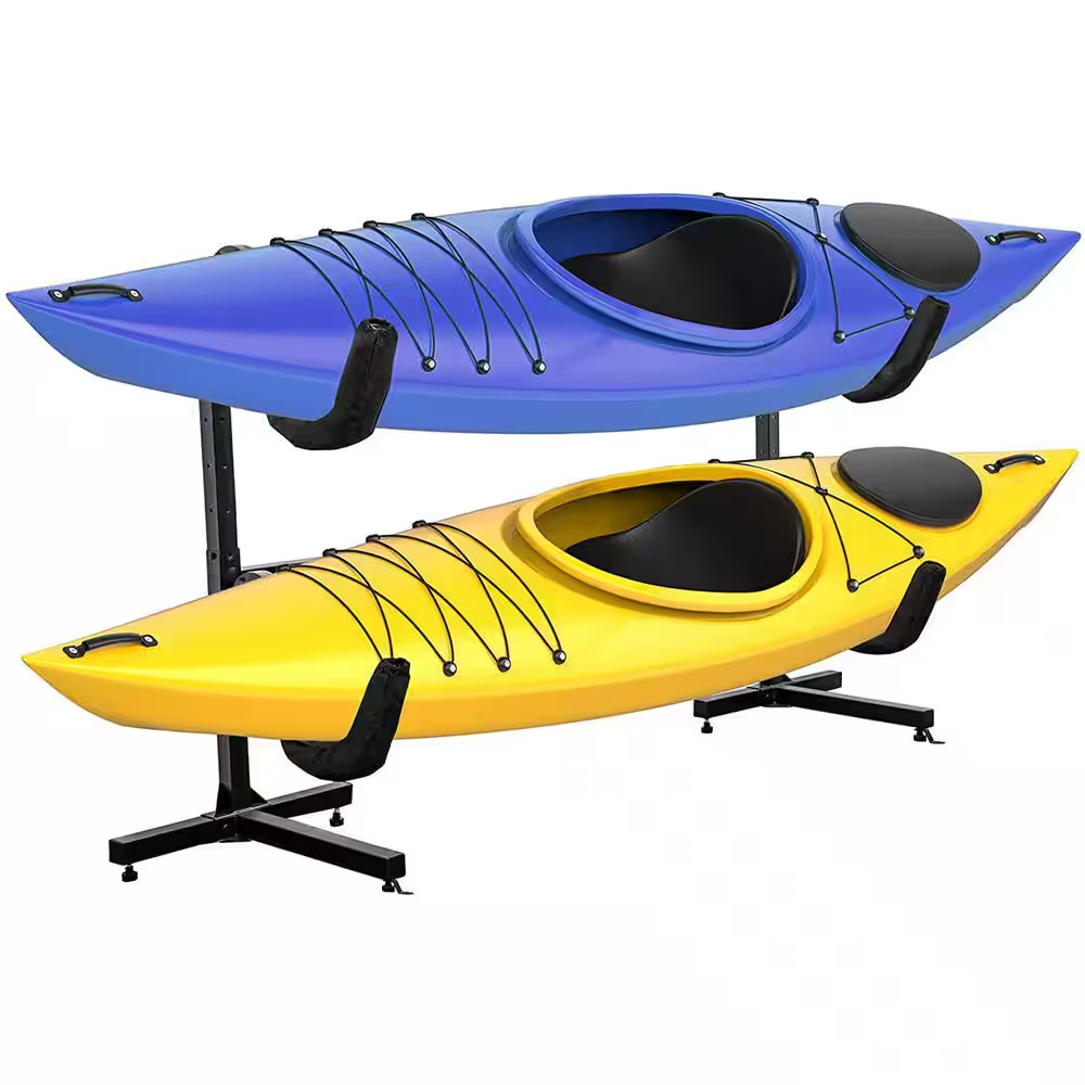 Black 2- Kayak Freestanding Storage Rack