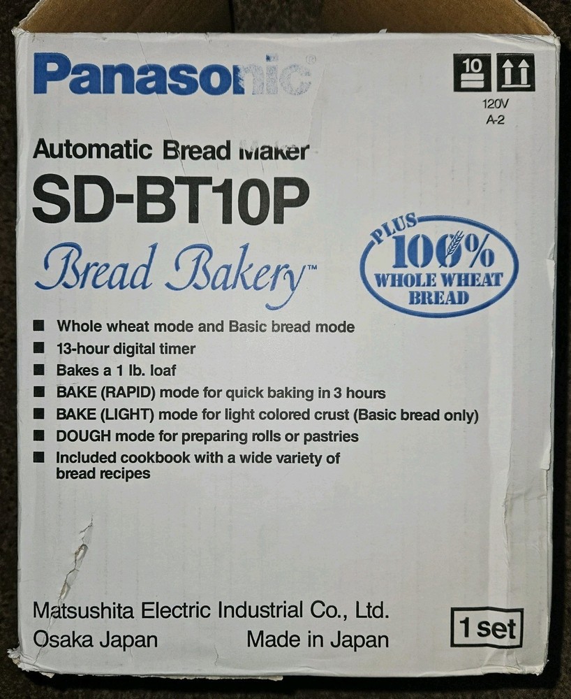 Panasonic Automatic Bread Maker Machine SD-BT10P Japan (NEW) Vintage