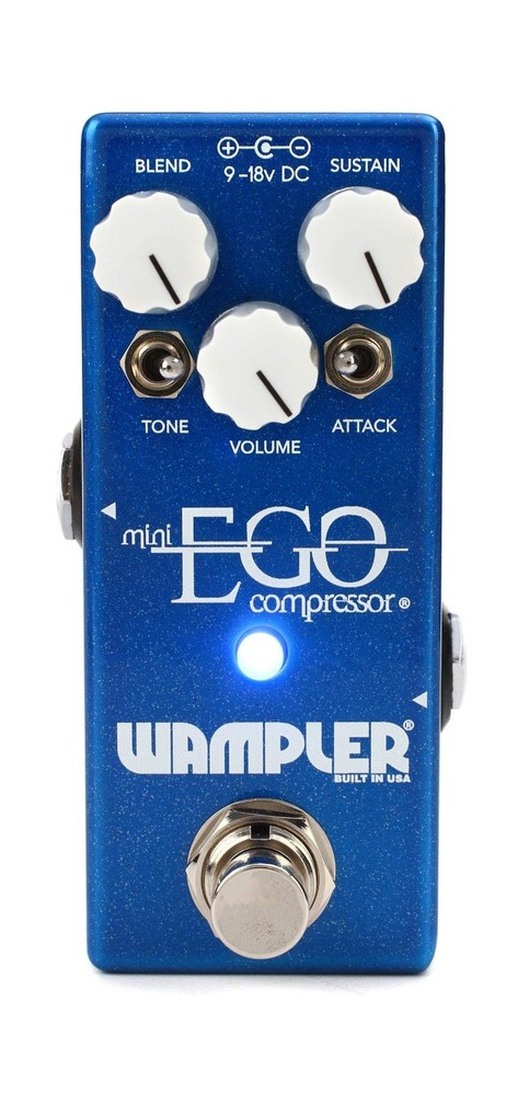 Wampler Mini Ego Compressor Guitar Pedal and MXR 3-Pack 6" Patch Cables Bundle