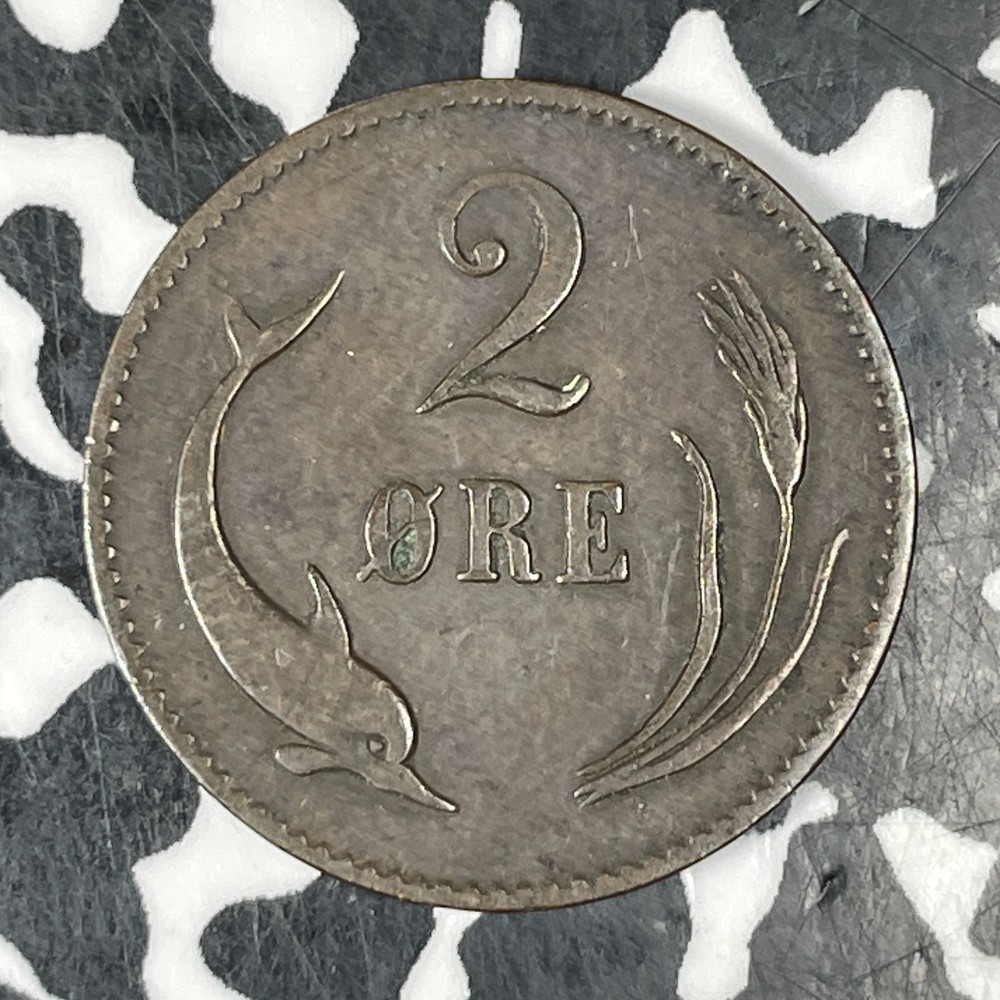 1880 Denmark 2 Ore Lot#C7143