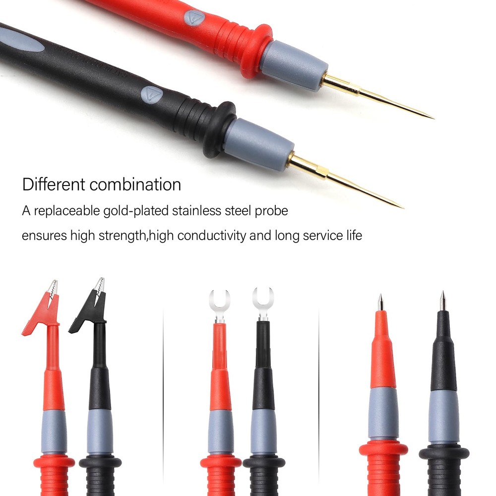 22-Piece Multimeter Test Lead Kit, Back Probe Test Leads,Multimeter Probes,Te...
