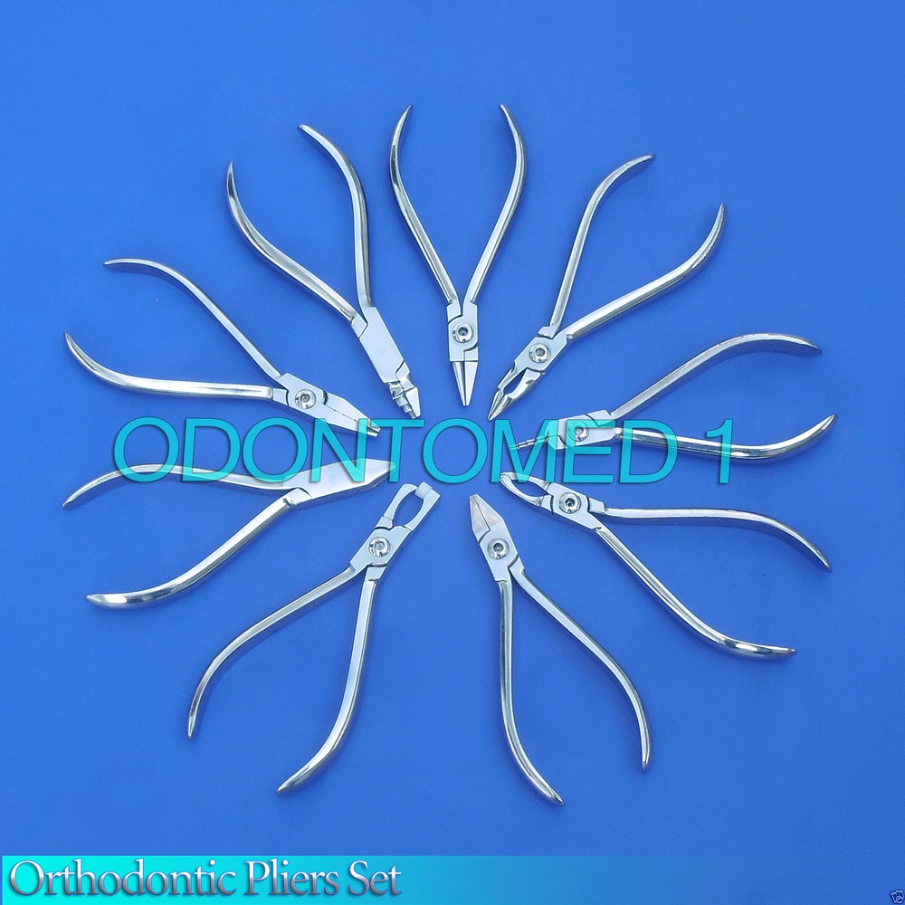 10 Assorted Orthodontic Pliers Dental Instruments