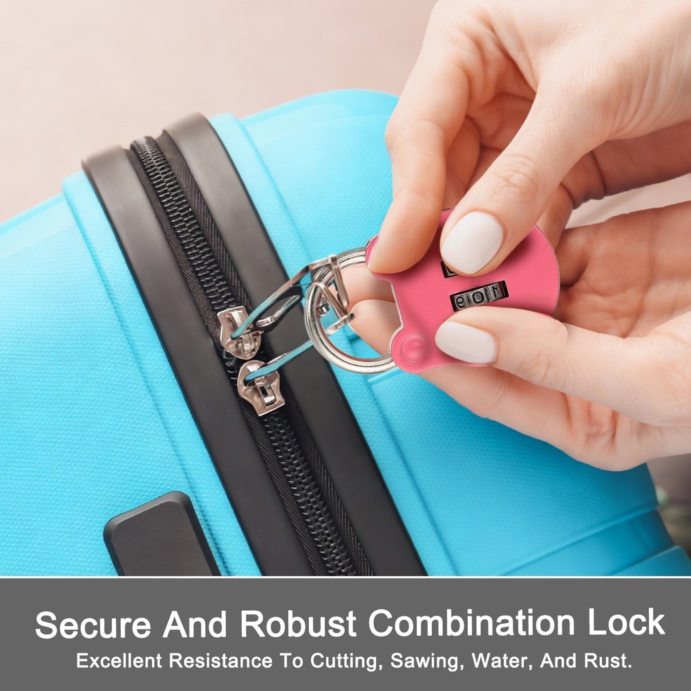 Combination Padlock (Small, Pink)(4 Pcs),Cat Shackle Code Locks