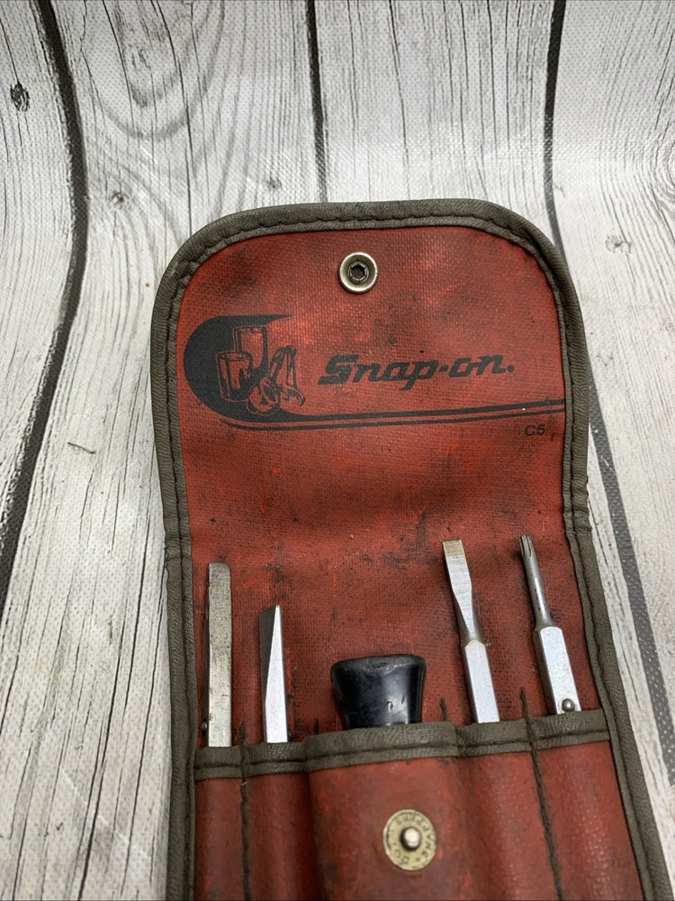 Vintage Snap-On Reversible Screwdriver Set with C-5 Storage Case