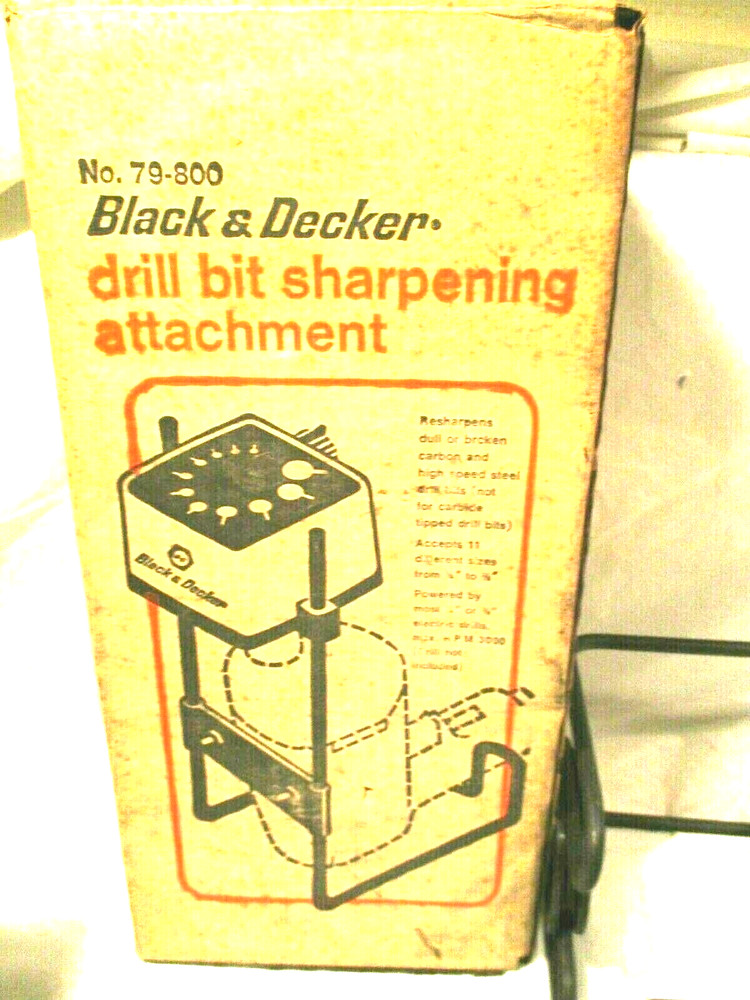 Black &Decker DRILL BIT sharpening tool #79-800 complete handy tool DIY GC