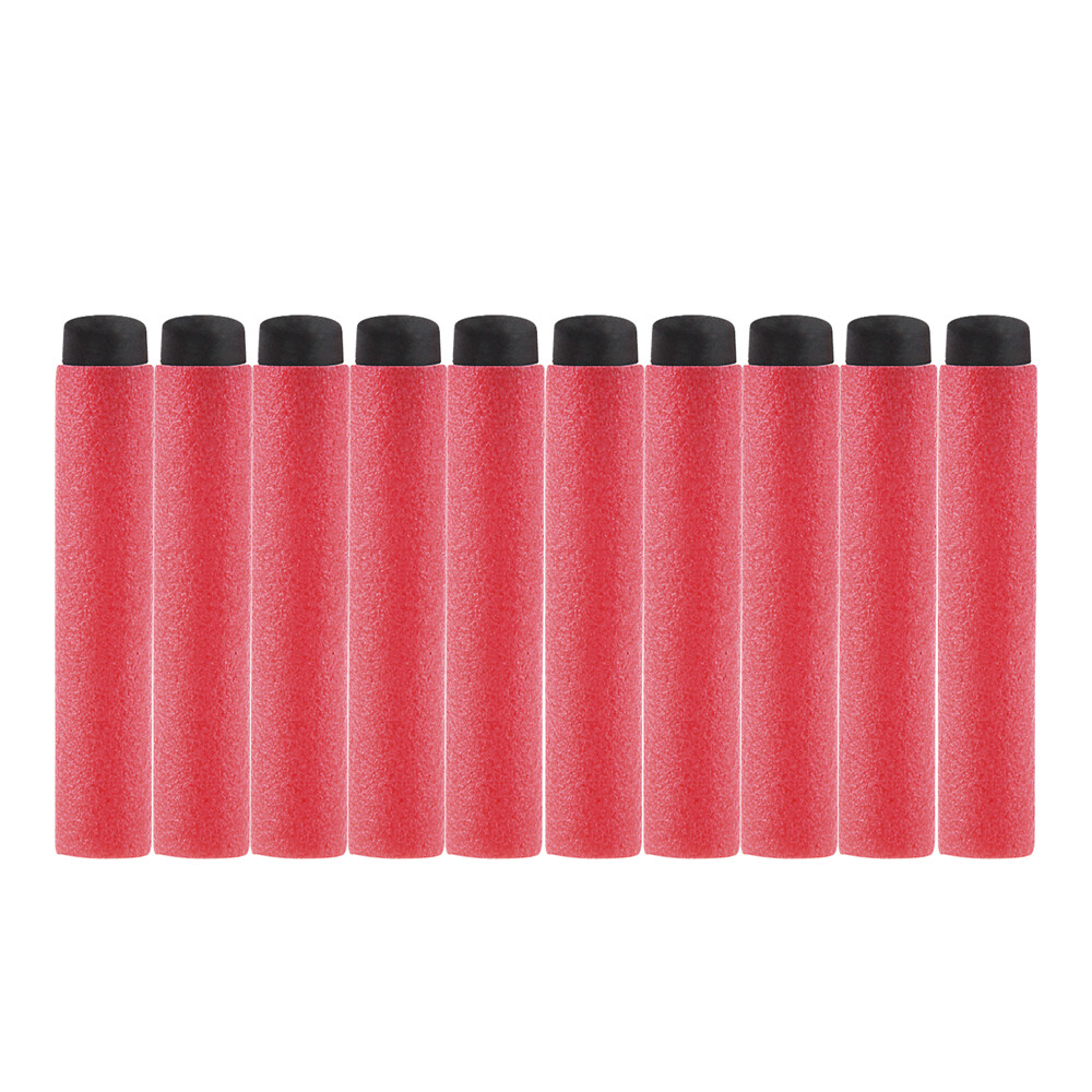 Workermod Long Darts Full Size Foam with Rubber Tip Red for Stryfe Refill Toy