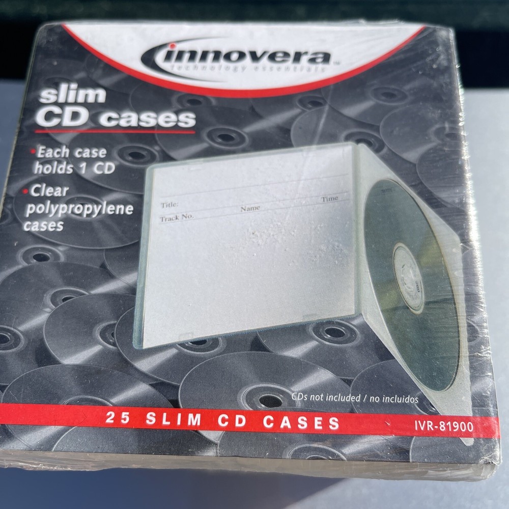 Innovera Slim CD Case Clear 25/Pack 81900