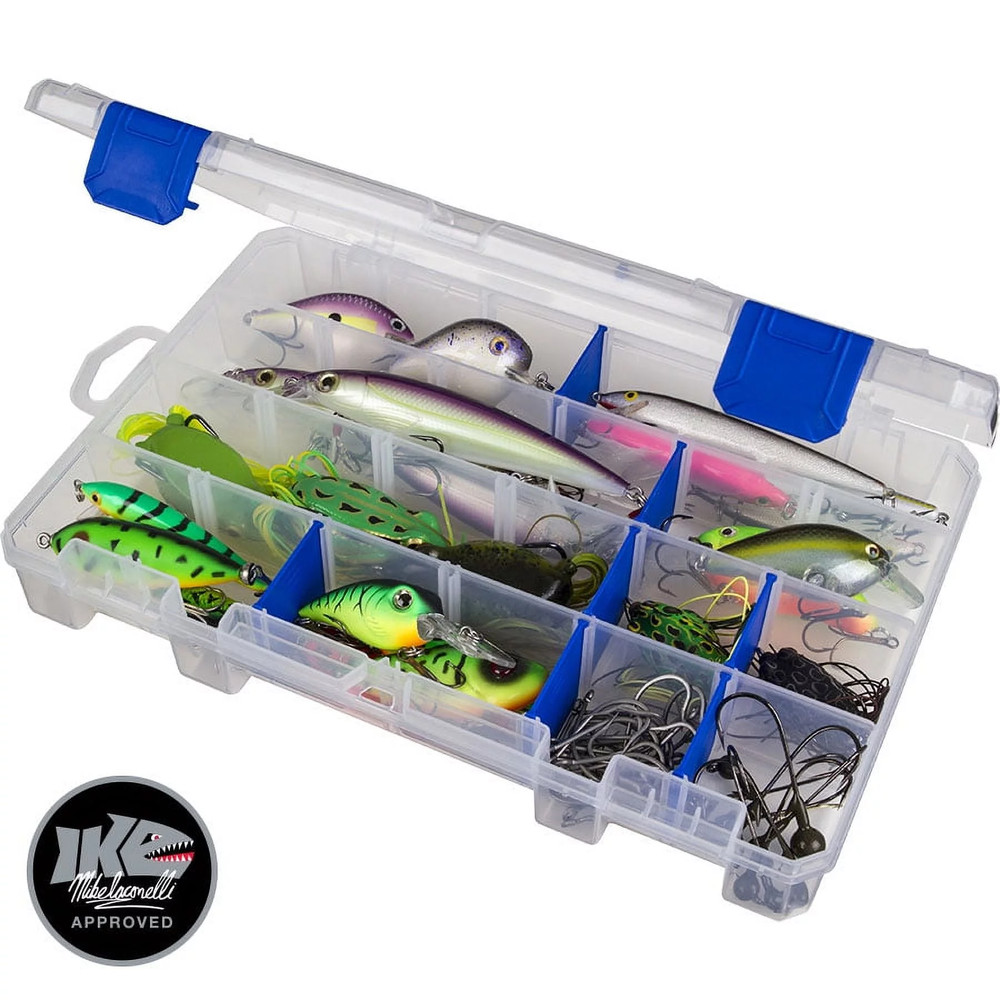 FISHING TACKLE BOX Large, Clear Plastic