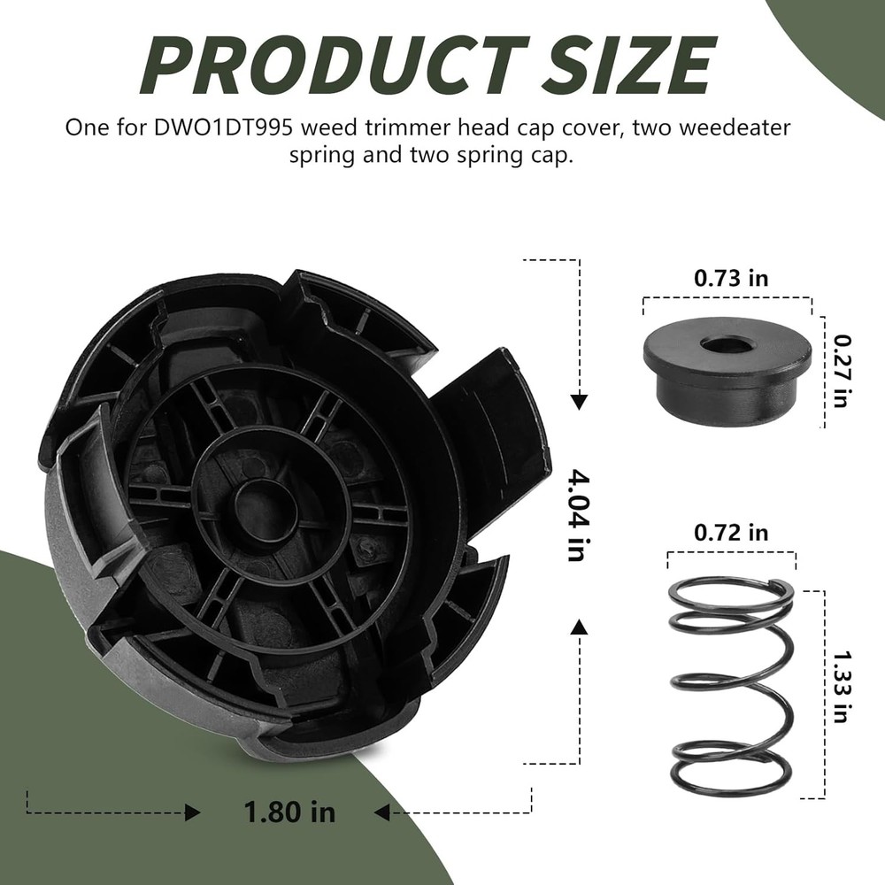 Dewalt DCST922 String Trimmer Head Cap & Spring Replacement Parts Weed Trimmer