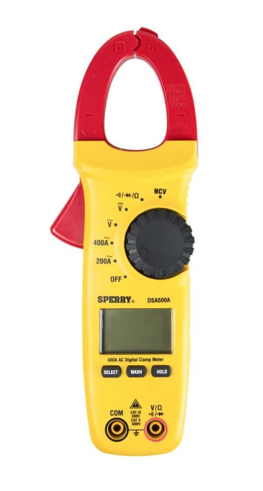 Sperry Instruments Clamp Meter Snap-Around Digital Lcd 5-Function Ac Current