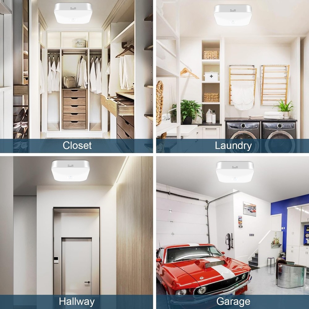 Rechargeable Motion Sensor Closet Light, Battery Operated White