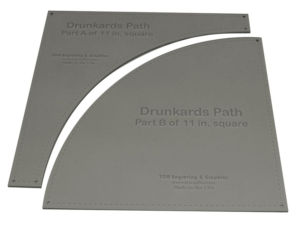 Drunkards Path Quilting Template-1/8 Inch Acrylic