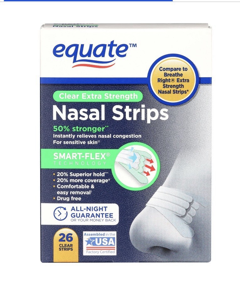 Equate Extra Strength Clear Nasal Strips, 26 Count