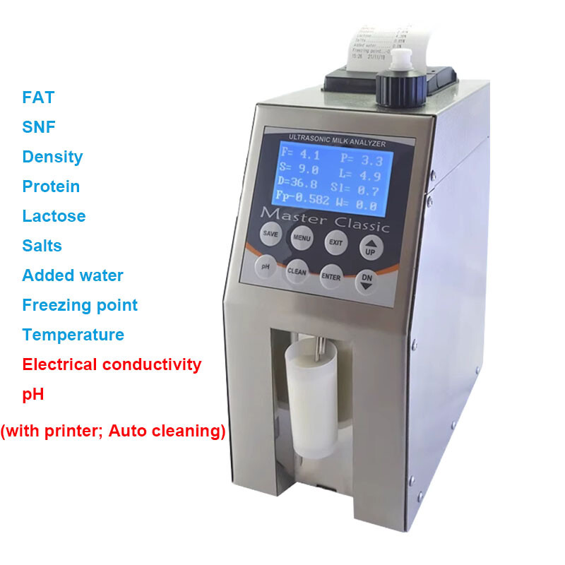 LM2 Milk Analyzer Dairy Composition Test Milk Fat Proteins PH Detection+ Printer
