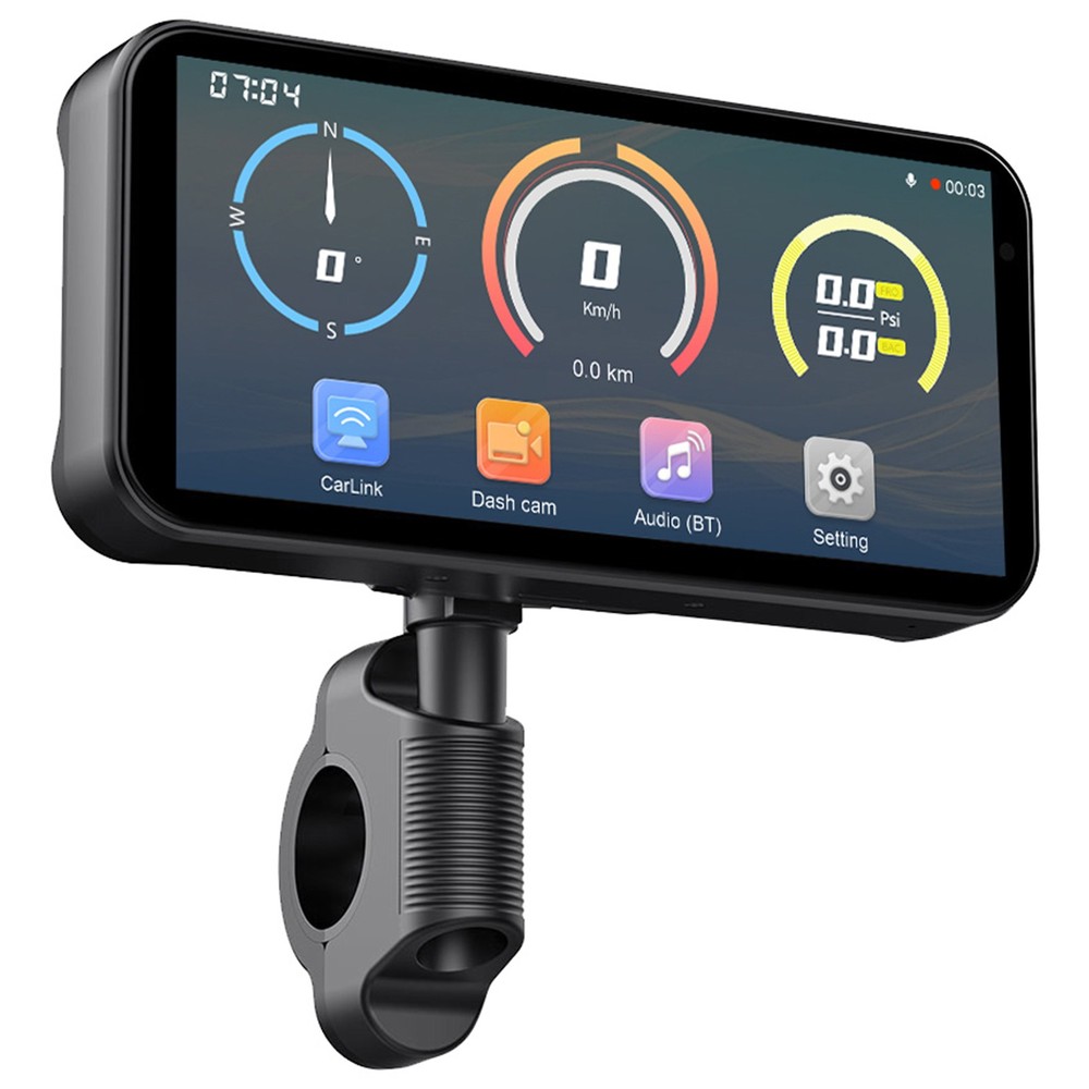 Motorcycle GPS CarPlay Screen Wireless Android Auto 6.25" Touchscreen Waterproof