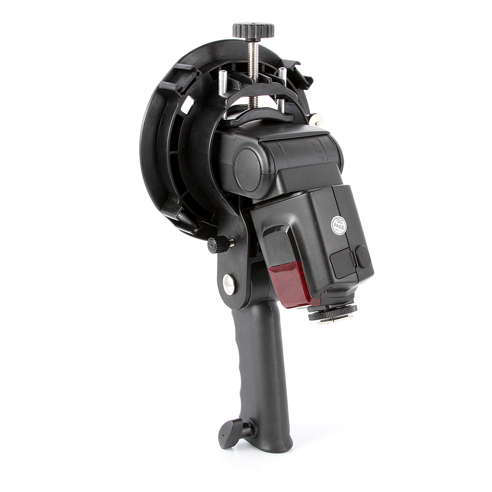 S Type Bowens Mount 5 Flash Holder Bracket Head Hand Grip for Speedlite Softbox