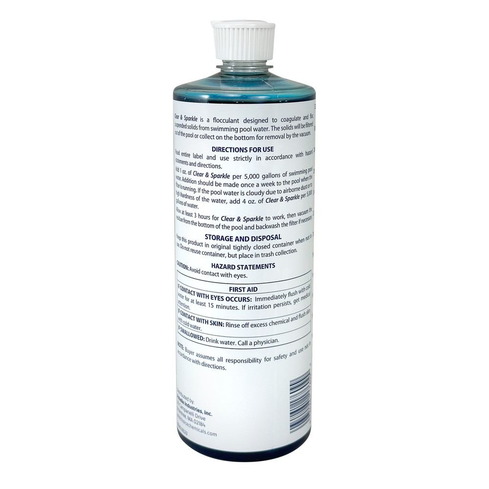Pool Choice Clear and Sparkle Blue Pool Water Clarifier, 1-Quart, 4-Pack