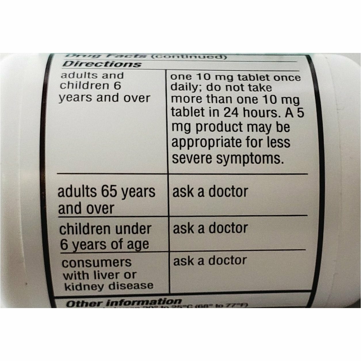 Dr Reddys Cetirizine Hydrochloride Antihistamine 10mg Tablets 500ct -Exp 08-2026