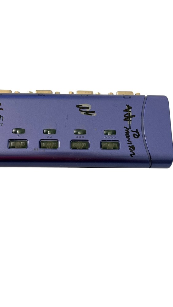 Slim KVM Switch 4 Port VGA PS/2 Keyboard Mouse Switch Box w/ Power Input