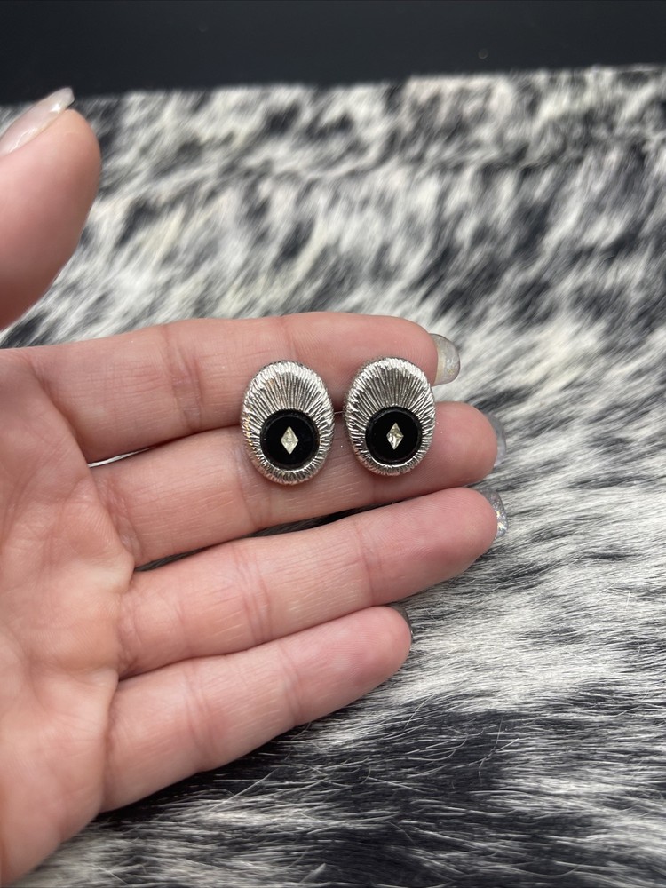 Stunning Silvertone Vintage Cuff Links #Q31