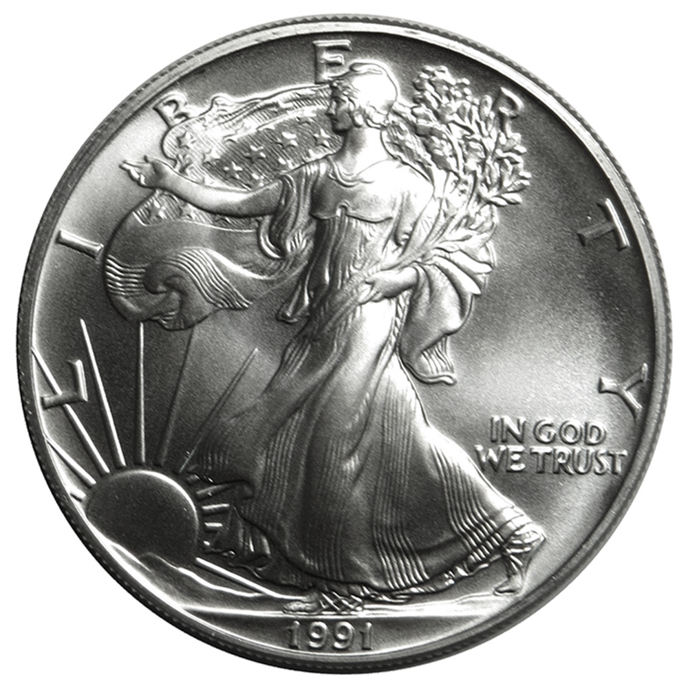 1991 $1 American Silver Eagle 1 oz Brilliant Uncirculated