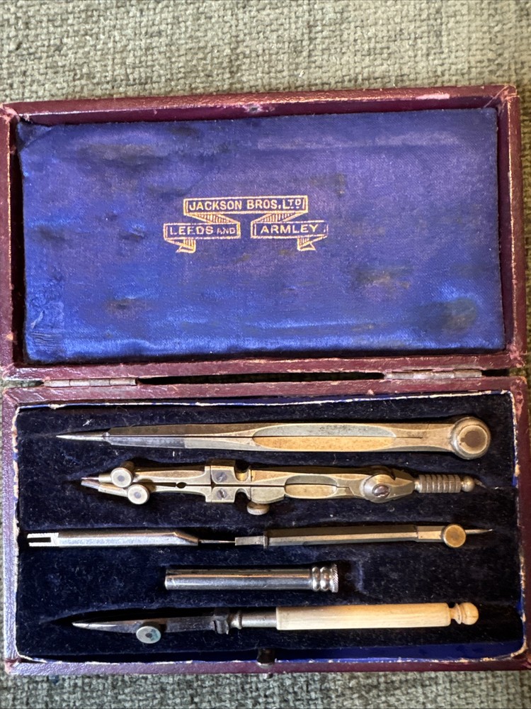 Jackson Bros Antique Geometry Set C1900 Incomplete O794