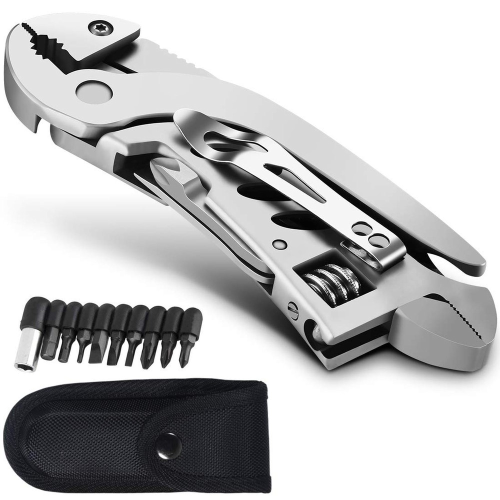 Multitool Wrench With 7 Tools/Pliers/Wire Cutter/Flat Screwdriver/Phillips Sc...