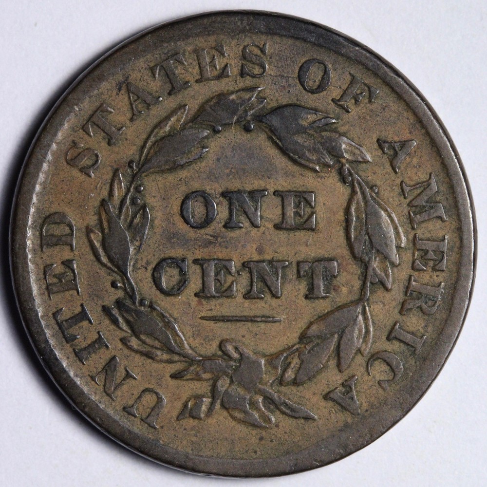 1837 Coronet Head Large Cent VF E149 VZWNM