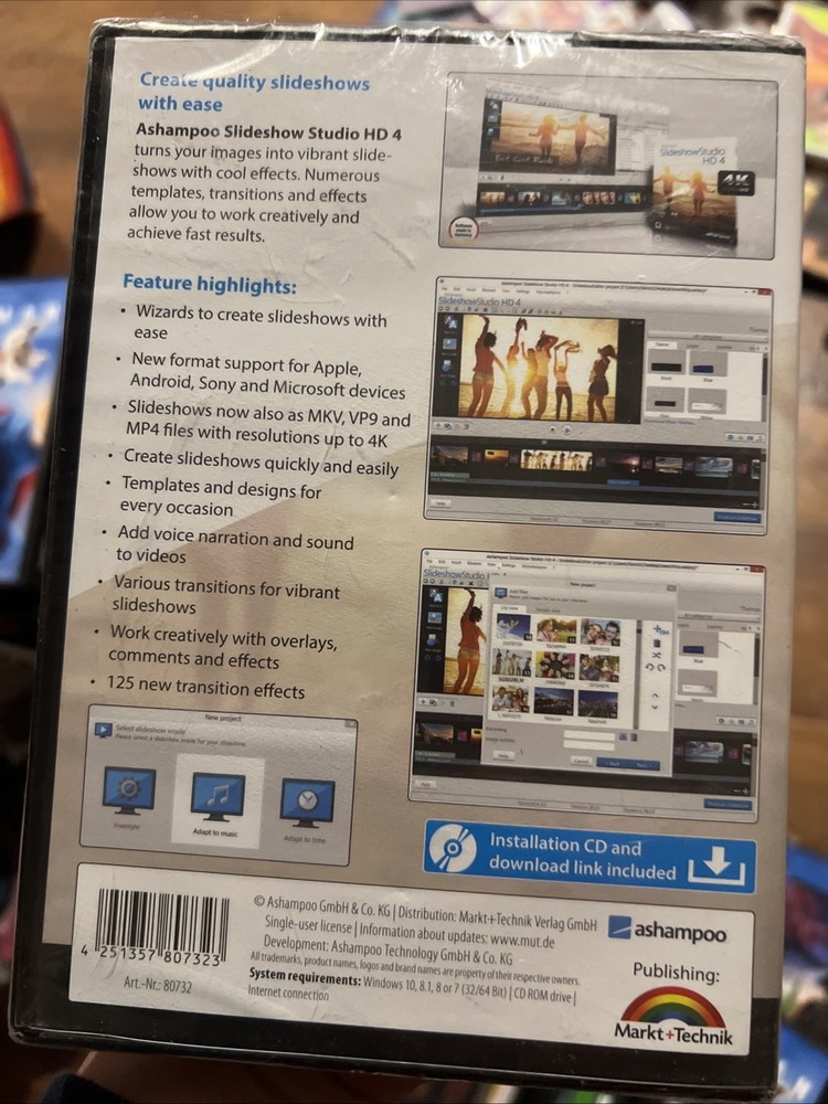 New Ashampoo HD 4 Slideshow Studio for Windows 11, 10, 8.1, 7 - Software