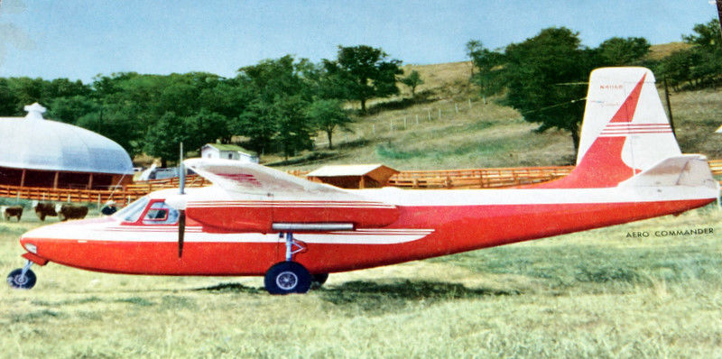 Two AERO COMMANDER PLANS + CONSTRUCTION ARTICLE for 49" UC Scale Model Airplane