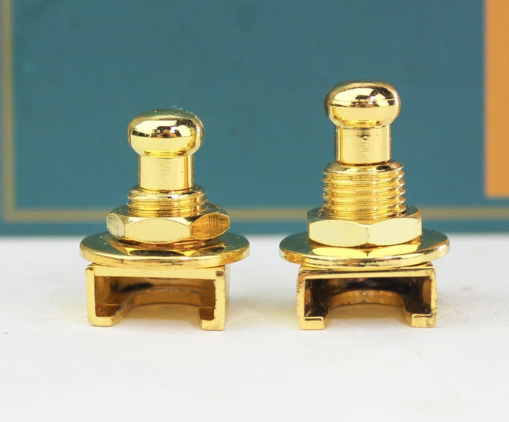 Walker & Williams XSL-2 Extra Long Deep Barrel Gold Strap Locks For Thick Straps