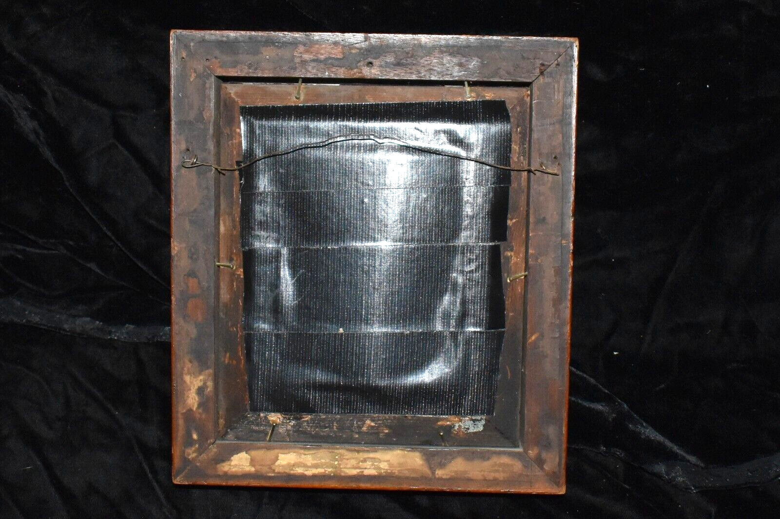 Antique KPM Style Germany Porcelain Plaque Madonna Child & Cherub Framed