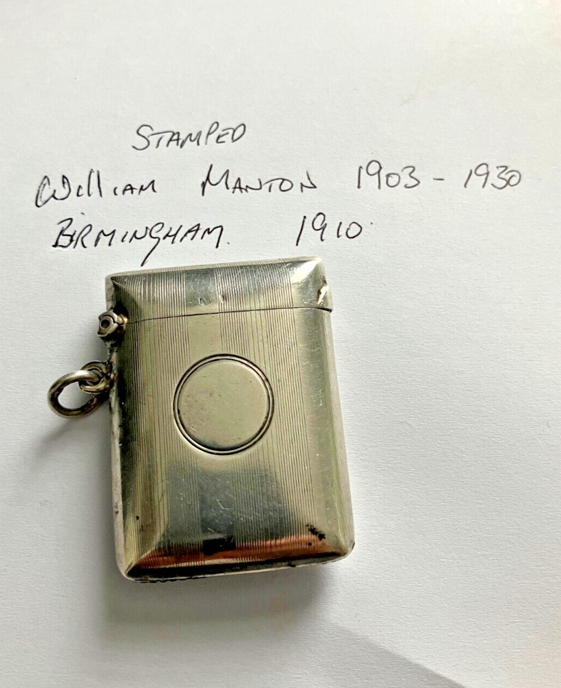 Silver vesta Case , Hallmarked 1910