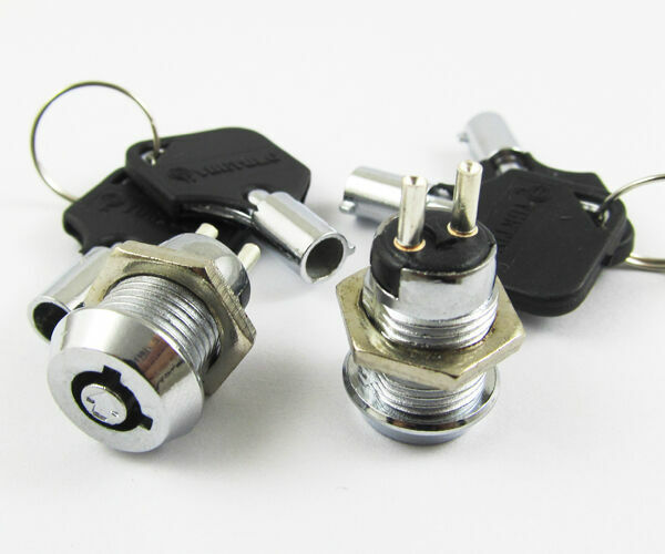 5pcs Key Ignition Switch ON/OFF Lock Key Switch Plastic Handle 10.5x19mm 506#