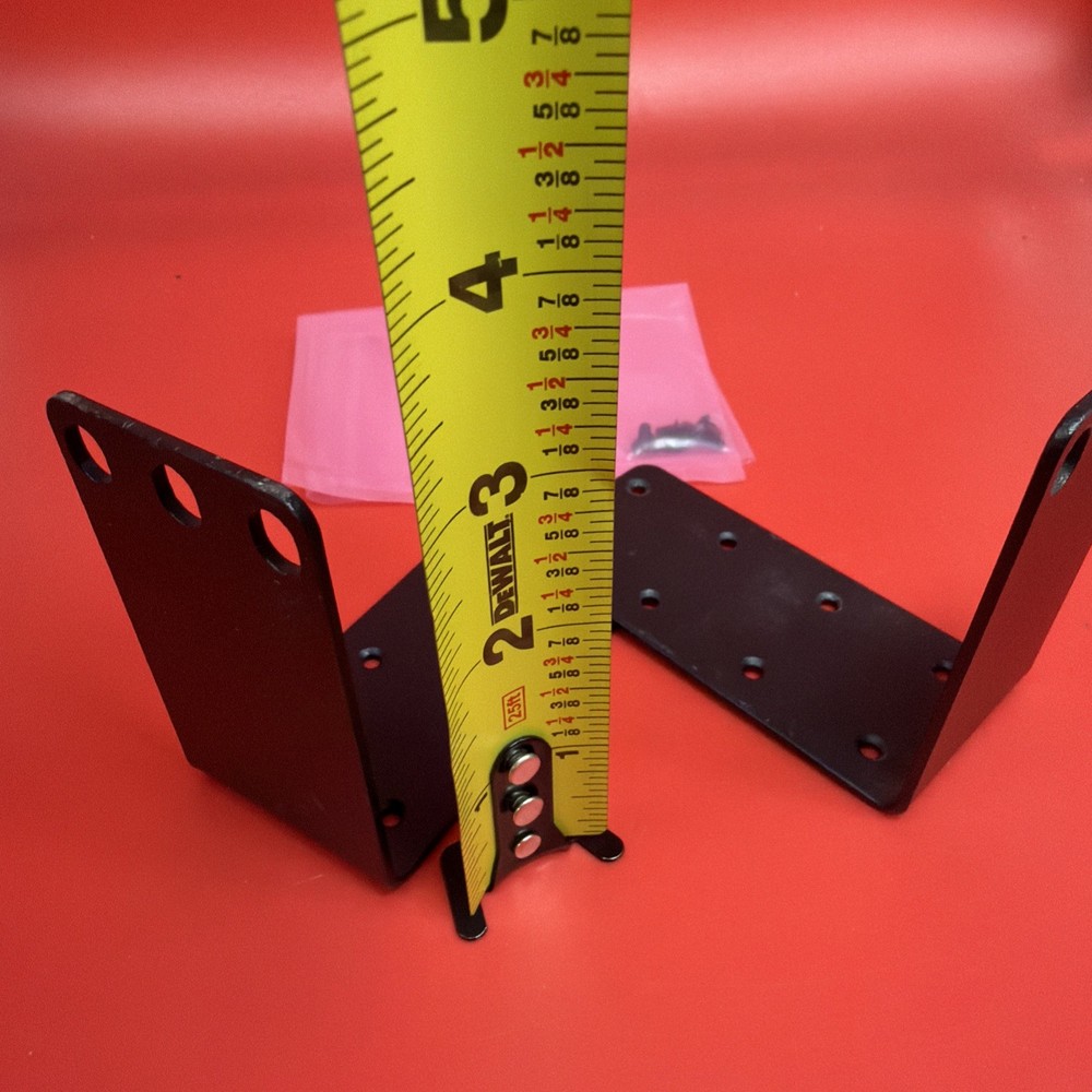 1U Rack Mount Ears Black 3” Width Each