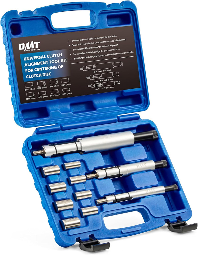 Clutch Alignment Tool Kit, 11Pc Universal Clutch Centering Tool Set for Clutch D
