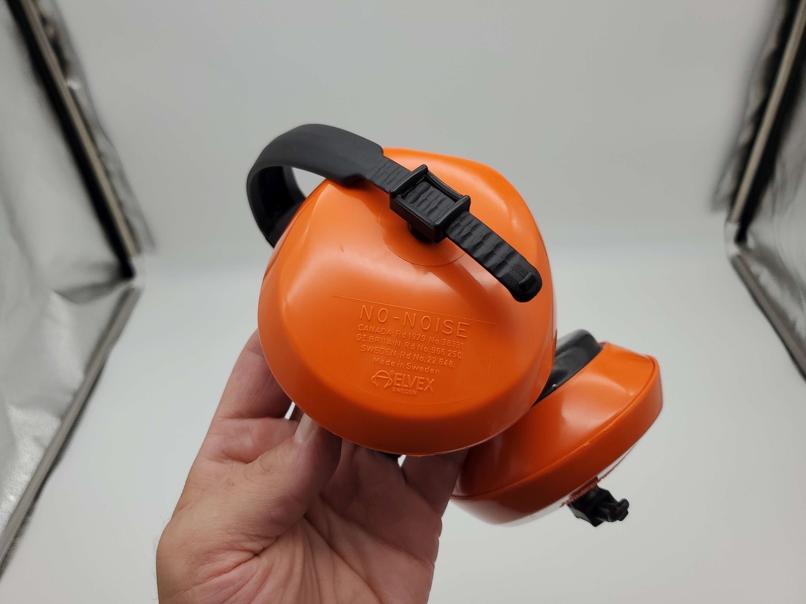 Elvex Earmuffs Over The Ear 23 dB Noise Reduction Orange & Black HB-2000 NOS