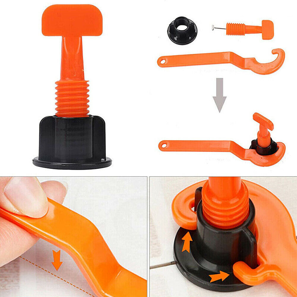 100PC-400pcs Tile Leveling System Kit Reusable Tile Spacer Wall Floor Clips Tool