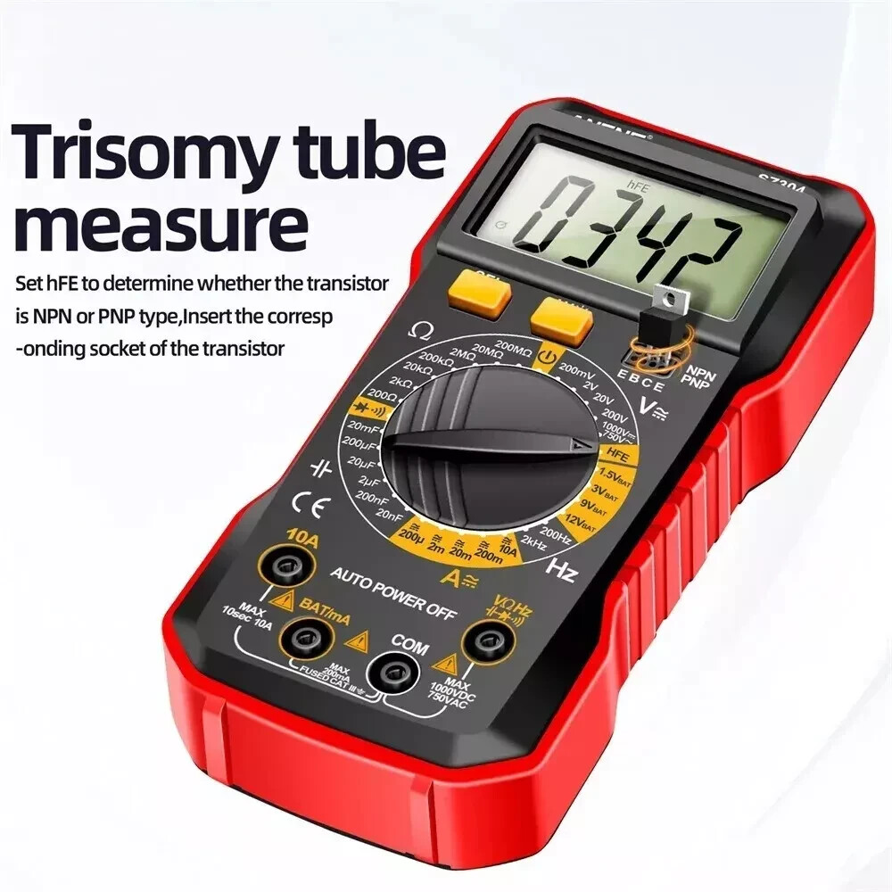 SZ304 Multifunction 1999 Counts Digital Multimeter True RMS Handheld Test Leads